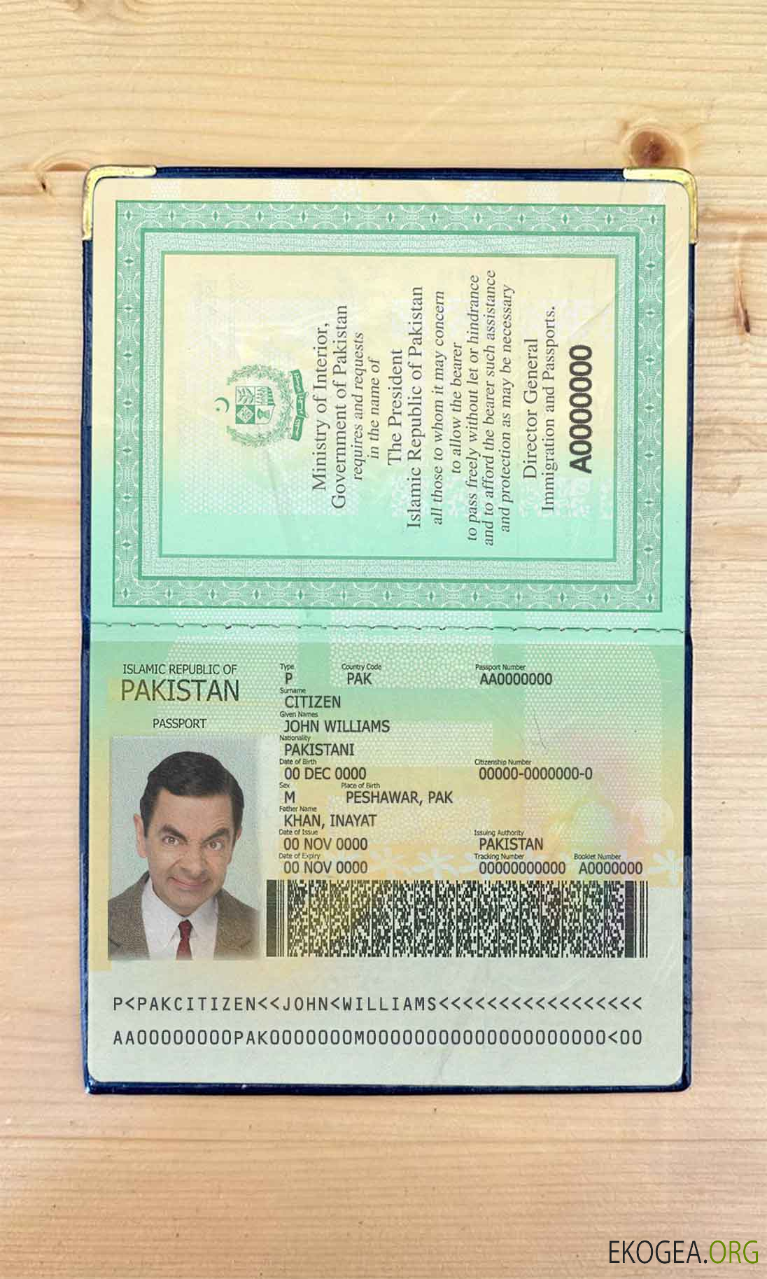 Look de photo de passeport pakistanais